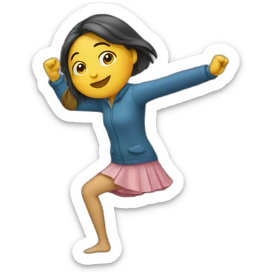 Fille qui faut un dab sticker