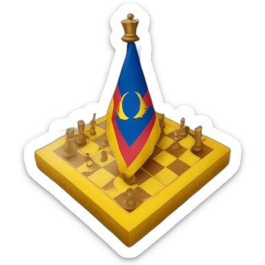the flag of Ecuador, with a chessboard sticker