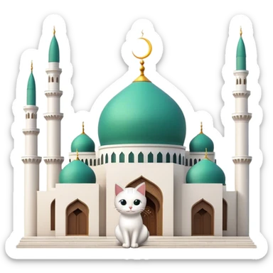 Cat with mosque sticker