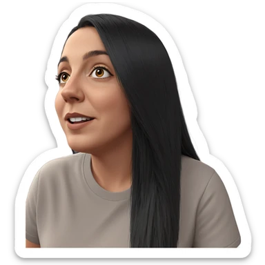 realistic portrait of girl sticker