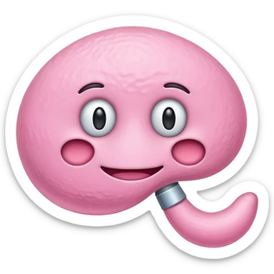 An emoji symbolizing a prostate sticker
