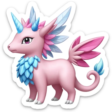 Diancie-Palkia-Amaura-Aurorus-aesthetic-fusion sticker