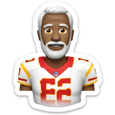 old man in black KC chiefs shirt sticker