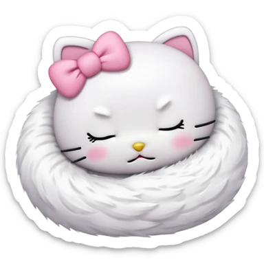 Hello kitty sleeps sticker