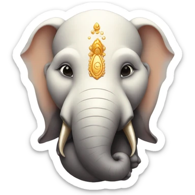 Ganesha cieluta negro sticker