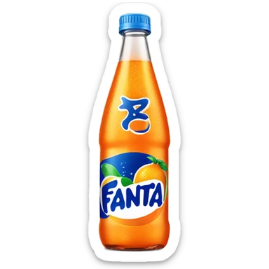 Fanta bottle with "KANKA" word written on it sticker