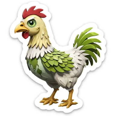Minecraft Chicken jockey sticker