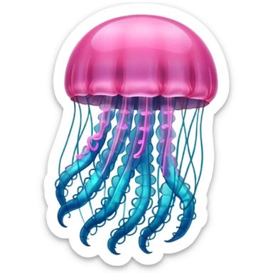 pink jellyfish  sticker