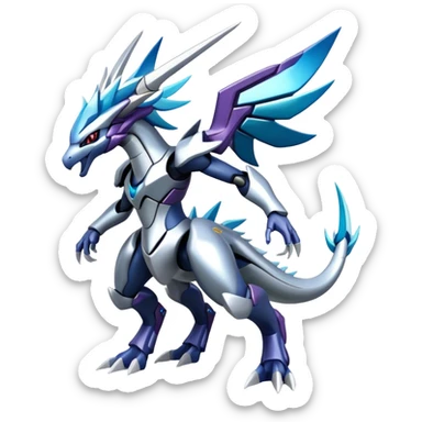 Cyborg-Kyurem-suicune-dialga-hybrid, full body sticker