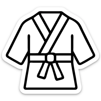 Simple white martial arts gi uniform sticker