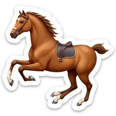 A galloping horse in motion sticker