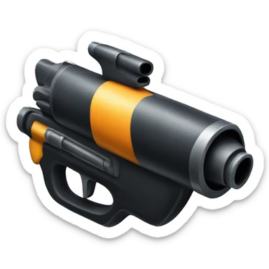A black water blaster sticker