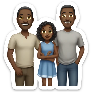black family of five sticker