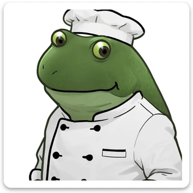 bufo in a chef coat sticker