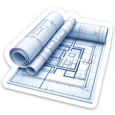 blueprint plan sticker
