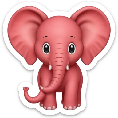 Strawberry elephant sticker