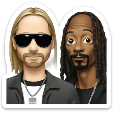 thom-yorke-with-snoop-dogg sticker