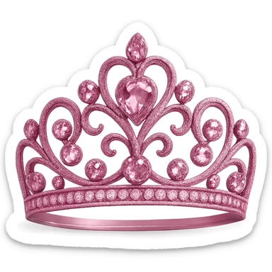 pink tiara, glamorous and stylish sticker