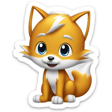 tails on 1 knee sticker