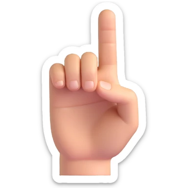 index finger pointing down sticker