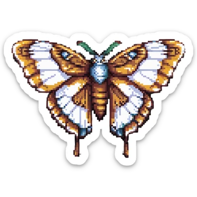 atlas moth with wings spread sticker