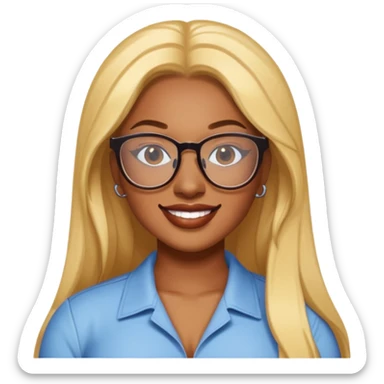 Megan Thee Stallion wear glasses sticker