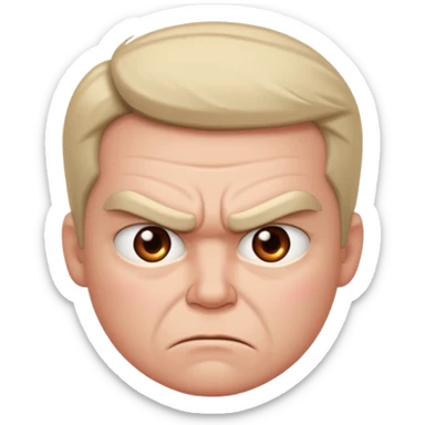 A 😡 but clam dowe but keep the face expression and make it blushing sticker