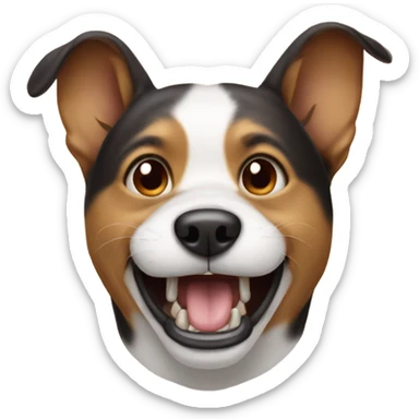 Dog whitout teeth sticker