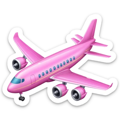 avión rosa sticker