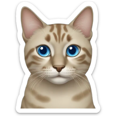 blue eyes cat sticker
