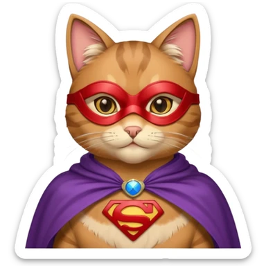 Cat hero sticker