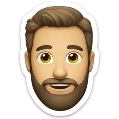 A guy with beard  sticker