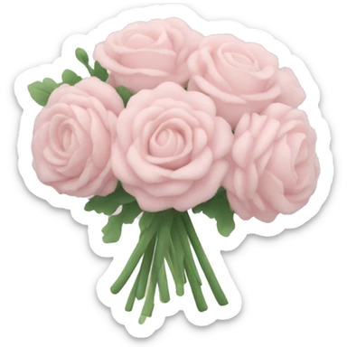 Pale pink bouquet sticker