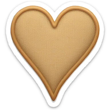 Beige heart  sticker