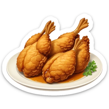 Plate of deep fried jidori chicken sticker