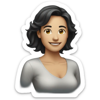 woman-with-dark-hair-smilingg sticker