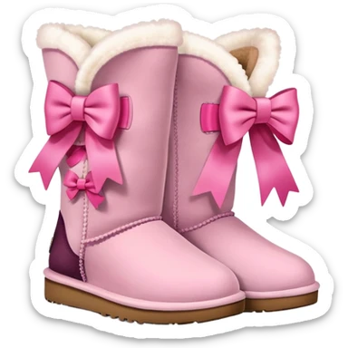 uggs with pink bows sticker