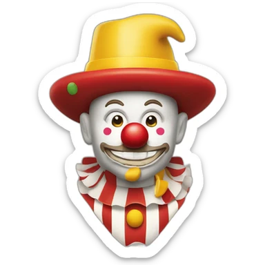 clown de chez mc donald’s  sticker