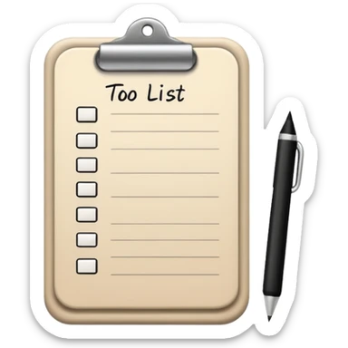 beige to do list sticker