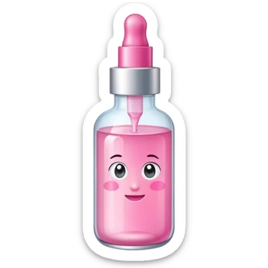 Pink skin care sérum sticker