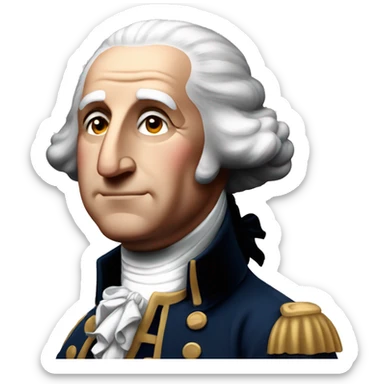 george washington face sticker