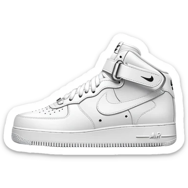 Two white Nike Air Force 1 sneakers facing each other sticker