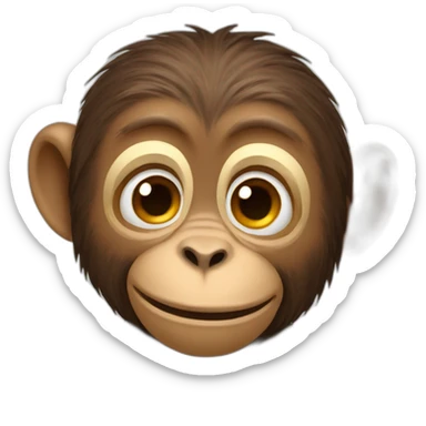 Monkey send hugs and kisses  sticker