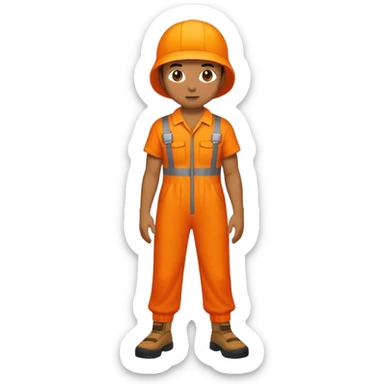 Orange jumpsuit sticker