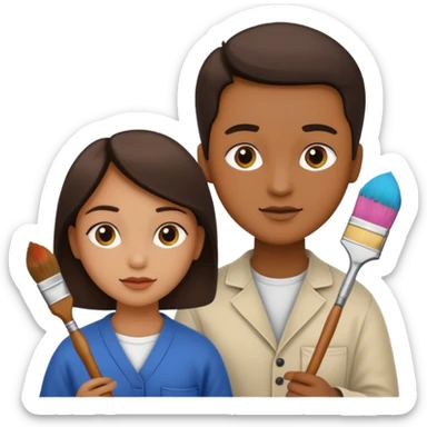 Restorers with Brushes,differnt types sticker