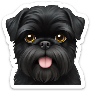 full black brussels griffon sticker