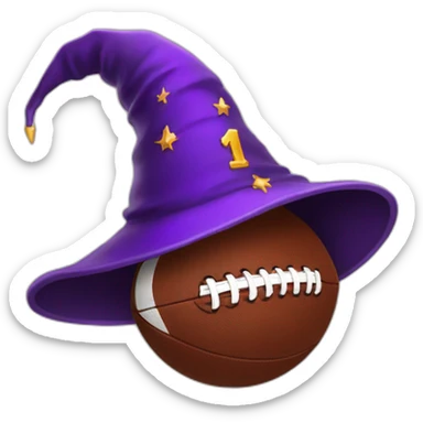 wizard hat football sticker