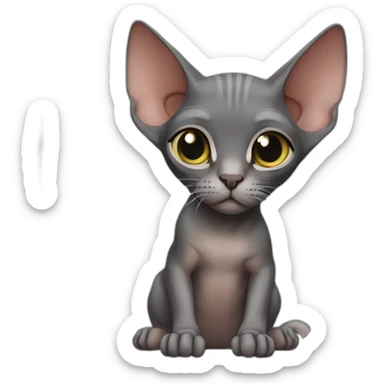 A SPHINX CAT MIDDLE FINGERING sticker