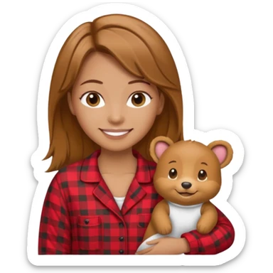 Pijama mujer castaña sticker