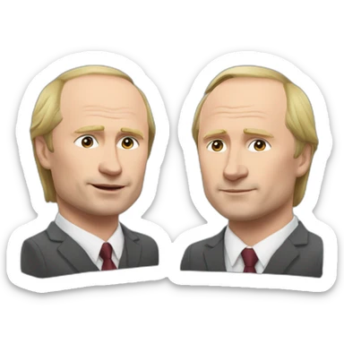 Putin abrazando a mr beast sticker